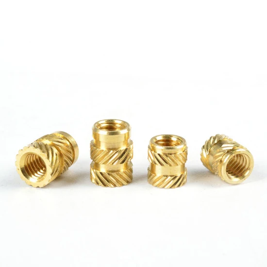 M2 M2.5 M3 M3.5 M4 M5 M6 M8 Brass Knurled Insert Nut Ultrasonic Heat Staking Heat Set Threaded Brass Insert for Plastic